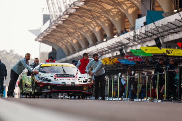 FIA WEC - 6 HOURS OF SAO PAULO 2026 54 CASTELLACCI Francesco (ita), FLOHR Thomas (sui), RIGON Davide (ita), Vista AF Corse, Ferrari 296 GT3 Evo 54, LM GT3, scrutineering, verifications techniques, during the 6 Hours of Sao Paulo 2026, 4th round of the 2026 FIA World Endurance Championship, from July 10 to 12, 2026 on the Interlagos Circuit in Sao Paulo, Brazil -  Copyright: xAndreaxLorenzinax