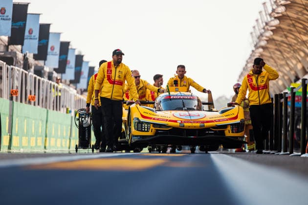 FIA WEC - 6 HOURS OF SAO PAULO 2026 83 HANSON Phil (gbr), KUBICA Robert (pol), YE Yifei (chn), AF Corse, Ferrari 499P 83, Hypercar, scrutineering, verifications techniques, during the 6 Hours of Sao Paulo 2026, 4th round of the 2026 FIA World Endurance Championship, from July 10 to 12, 2026 on the Interlagos Circuit in Sao Paulo, Brazil -  Copyright: xAndreaxLorenzinax