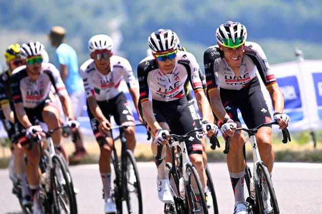 Tour de France 2026 Stage 6 GAVARNIE-CEDRE, FRANCE - JULY 09 : Politt Nils (GER) of UAE Team Emirates - XRG, Wellens Tim (BEL) of UAE Team Emirates - XRG during stage 6 of the 113rd edition of Tour de France an UCI World Tour 2.UWT cycling road race stage for Men Elite of 186 km with start in Pau and finish in Gavarnie-Cedre on July 9, 2026 in Gavarnie-Cedre, France, 09 07 2026 ( Motordriver Kurt Vandenborre - Gavarnie-Cedre France  Copyright: xTomasxSiskx