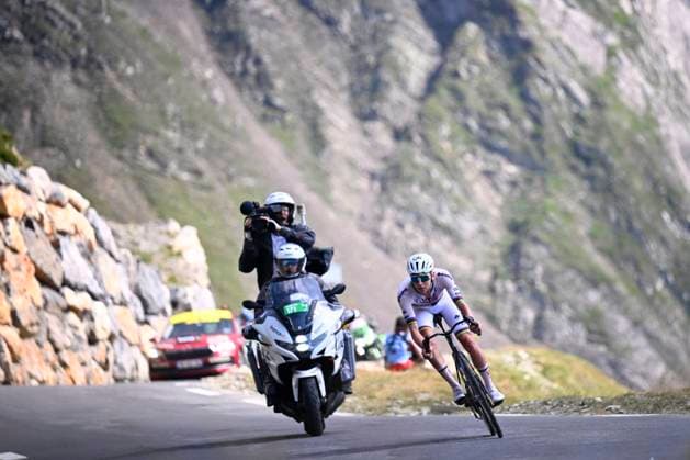 Tour de France 2026 Stage 6 GAVARNIE-CEDRE, FRANCE - JULY 09 : Pogacar Tadej (SLO) of UAE Team Emirates - XRG during stage 6 of the 113rd edition of Tour de France an UCI World Tour 2.UWT cycling road race stage for Men Elite of 186 km with start in Pau and finish in Gavarnie-Cedre on July 9, 2026 in Gavarnie-Cedre, France, 09 07 2026 ( Motordriver Kurt Vandenborre - Gavarnie-Cedre France  Copyright: xTomasxSiskx