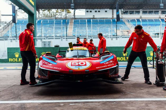 FIA WEC - 6 HOURS OF SAO PAULO 2026 50 FUOCO Antonio (ita), MOLINA Miguel (spa), NIELSEN Nicklas (dnk), Ferrari AF Corse, Ferrari 499P 50, Hypercar, scrutineering, verifications techniques, during the 6 Hours of Sao Paulo 2026, 4th round of the 2026 FIA World Endurance Championship, from July 10 to 12, 2026 on the Interlagos Circuit in Sao Paulo, Brazil -  Copyright: xAndreaxLorenzinax