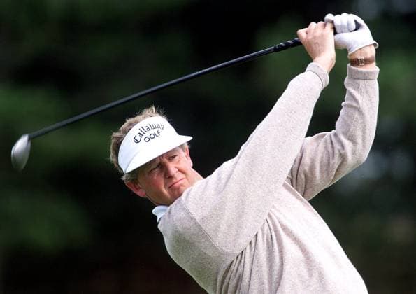 GOLF-GB OPEN-MONTGOMERIE GOLF-GB OPEN-MONTGOMERIE CAR11 - 19990716 - CARNOUSTIE, UNITED KINGDOM: Colin Montgomerie of Scotland tees-off at Carnoustie Friday 16 July, 1999 during his second round at the 128th British Open Championship. Montgomerie scored a 5-over par 76 in the second round which gave him a combined total of150. (ELECTRONIC IMAGE) Carnoustie United Kingdom  Copyright: xGerryxPennyx