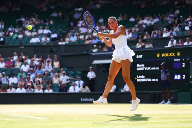 Marta Kostyuk during her semi final match Wimbledon Tennis Championships, Day 11, The All England Lawn Tennis and Croquet Club, London, UK - 09 Jul 2026London The All England Lawn Tennis and United Kingdom  Copyright: xJamesxMarsh Shutterstockx 16981021ec