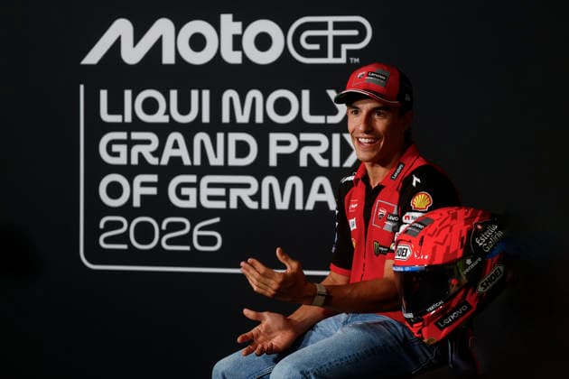 Hermsdorf: Moto GP Sachsenring 2026 on July, 9, 2026, (Photo by Juergen Tap) Marc Marquez (ESP) Hermsdorf Deutschland *** Hermsdorf MotoGP Sachsenring 2026 on July 9, 2026, Photo by Juergen Tap, Marc Marquez (ESP), Hermsdorf, Germany