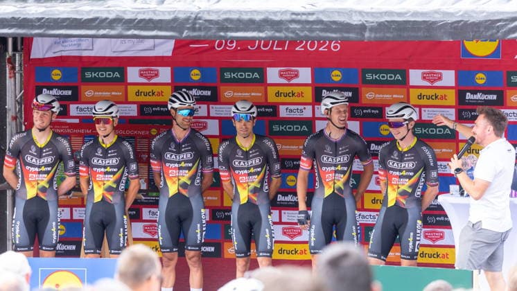 09.07.2026, Franz Josefs Höhe, AUT, Lidl Tour of Austria 2026, Etappe 2 von Bad Kleinkirchheim nach Franz Josefs Höhe Großglockner (188,8 km), im Bild Team KASPER CRYPTO4ME mit Michael BoroÅ¡ (CZE), Jakub Toupalik (CZE), Matej Zahalka (CZE), Michael Kukrle (CZE), Vaclav Jezek (CZE), Adam Bittman (CZE)Team KASPER CRYPTO4ME with Michael BoroÅ¡ of Czech Republic Jakub Toupalik of Czech Republic Matej Zahalka of Czech Republic Michael Kukrle of Czech Republic Vaclav Jezek of Czech Republic Adam Bittman of Czech Republic Team KASPER CRYPTO4ME mit Michael BoroÅ¡ (CZE), Jakub Toupalik (CZE), Matej Zahalka (CZE), Michael Kukrle (CZE), Vaclav Jezek (CZE), Adam Bittman (CZE)Team KASPER CRYPTO4ME with Michael BoroÅ¡ of Czech Republic Jakub Toupalik of Czech Republic Matej Zahalka of Czech Republic Michael Kukrle of Czech Republic Vaclav Jezek of Czech Republic Adam Bittman of Czech Republic during the stage 2 from Bad Kleinkirchheim to Franz Josefs Höhe Großglockner (188,8 km) of the Tour of Austria. Franz Josefs Höhe, Austria on. Pictures 2026, PhotoCredit: Johann Groder Foto:Eibner-Pressefoto Groder Franz Josefs Höhe *** July 9, 2026, Franz Josefs Höhe, Austria, Lidl Tour of Austria 2026, Stage 2 from Bad Kleinkirchheim to Franz Josefs Höhe Großglockner, 188.8 km; pictured: Team KASPER CRYPTO4ME with Michael Boroö CZE, Jakub Toupalik CZE, Matej Zahalka CZE, Michael Kukrle CZE, Vaclav Jezek CZE, Adam Bittman CZE Team KASPER CRYPTO4ME with Michael Boroö of the Czech Republic, Jakub Toupalik of the Czech Republic, Matej Zahalka of the Czech Republic, Michael Kukrle of the Czech Republic, Vaclav Jezek of the Czech Republic, Adam Bittman of the Czech Republic; Team KASPER CRYPTO4ME with Michael Boroö CZE, Jakub Toupalik CZE, Matej Zahalka CZE, Michael Kukrle CZE, Vaclav Jezek CZE, Adam Bittman CZE Team KASPER CRYPTO4ME with Michael Boroö from the Czech Republic, Jakub Toupalik from the Czech Republic, Matej Zahalka from the Czech Republic, Michael Kukrle from the Czech Republic, Vaclav Jezek from the Czech Republic, and Adam Bittman from the Czech Republic during Stage 2 from Bad Kleinkirchheim to Franz Josefs Höhe Großglockner 188,8 km of the Tour of Austria at Franz Josefs Höhe, Austria in Pictures 2026, Photo Credit: Johann Groder, Foto Eibner, Press Photo Groder, Franz Josefs Höhe  EP_gro