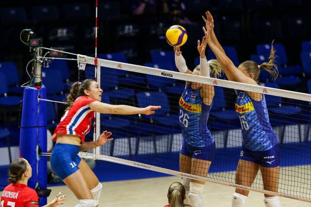 Czech Republic v Netherlands - Women s Volleyball Nations League BELGRADE, SERBIA - JULY 9: Dambrink (26) of Netherlands in action during the 2026 FIVB Volleyball Women s Nations League match between the Czech Republic and Netherlands in Belgrade, Serbia, on July 9, 2026. Filip Stevanovic Anadolu Belgrade Serbia. Editorial use only. Please get in touch for any other usage.  Copyright: x2026xAnadoluxFilipxStevanovicx