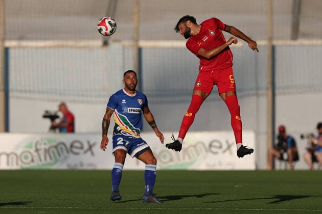 Momo Yansane of Pyunik is in action during the UEFA Conference League First Qualifying Round, 1st Leg match between Marsaxlokk and Pyunik at Centenary Stadium, Ta Qali, Malta on 09 July, 2026. Marsaxkokk v Pyunik - UEFA Conference League First Qualifying Round 1st Leg