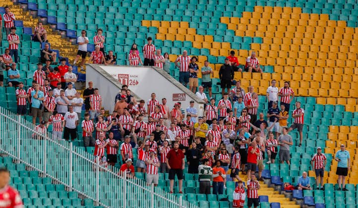 UEFA Europa League First Qualifying Round First Leg, Vasil Levski National Stadium, Sofia, Bulgaria 9 7 2026 CSKA Sofia vs Derry City Derry City fans Derry City fans 9 7 2026  Copyright: xx _63A1698