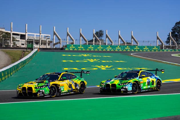 FIA WEC - 6 HOURS OF SAO PAULO 2026 32 FARFUS Augusto (bra), GELAEL Sean (idn), LEUNG Darren (gbr), Team WRT, BMW M4 GT3 Evo 32, LM GT3, 69 HARPER Dan (gbr), McINTOSH Anthony (usa), THOMPSON Parker (can), Team WRT, BMW M4 GT3 Evo 69, LM GT3, action during the 6 Hours of Sao Paulo 2026, 4th round of the 2026 FIA World Endurance Championship, from July 10 to 12, 2026 on the Interlagos Circuit in Sao Paulo, Brazil - Sao PauloBrazil  Copyright: xJULIENxDELFOSSEx