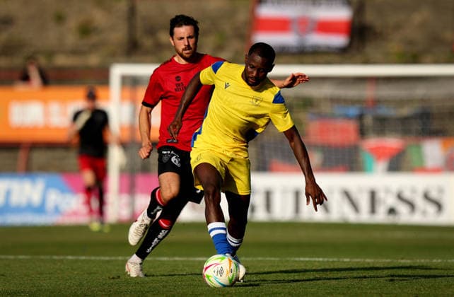 UEFA Europa Conference League First Qualifying Round First Leg, Dalymount Park, Dublin 9 7 2026 Bohemians vs St. Joseph s Bohs™ Jordan Flores and Kingsley Fobi of St. Joseph s Jordan Flores and Kingsley Fobi 9 7 2026  Copyright: xx RB2_0719
