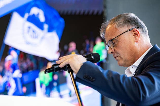 09.07.2026, GER, Handball, ThSV Eisenach Mitgliederversammlung ThSV Eisenachs Präsident Shpetim Alaj tritt nach 8 1 2 Jahren Amtszeit zurück 99817 Eisenach Werner-Assmann-Halle Am Sportp Thueringen Deutschland *** July 9, 2026, GER, Handball, ThSV Eisenach General Meeting: ThSV Eisenach President Shpetim Alaj steps down after 8 1 2 years in office 99817 Eisenach Werner Assmann Hall at the Sportp Thueringen Germany
