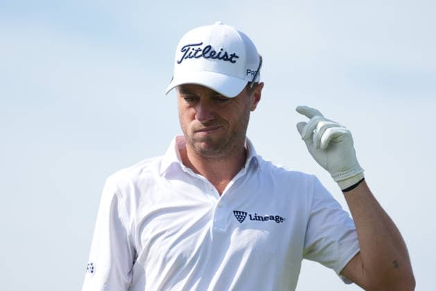 9th July 2026; The Renaissance Club, North Berwick, East Lothian, Scotland: Genesis Scottish Open Golf, Day One; Justin Thomas shows frustration after his drive on the 10th hole AlecxBrown