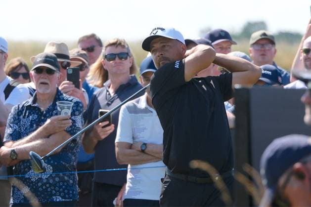 UK: The Genesis Scottish Open at The Renaissance Club, North Berwick, Scotland on 09 July 2026: Pictured: Xander Schauffele (USA) on the 2nd tee during the first round of the Genesis Scottish Open Championship 2026 North Berwick The Renaissance Club Scotland Scotland Copyright: xAlexxToddx