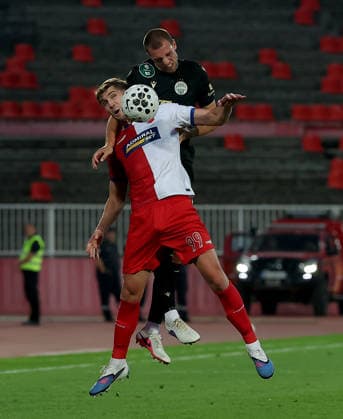 Vojvodina v Ferencvaros, UEFA Europa League first qualifying round, 1st leg, season 2026 2027 Novi Sad, Serbia. 9th July, 2026. Vojvodina s Nardin Mulahusejnovic during the UEFA Europa League first qualifying round first leg football match between Vojvodina and Ferencvaros on July 9. 2026. in Novi Sad, Serbia. Novi Sad Serbia Copyright: xPedjaxMilosavljevic STARSPORTx x