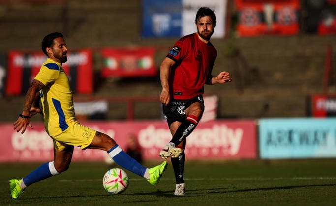 UEFA Europa Conference League First Qualifying Round First Leg, Dalymount Park, Dublin 9 7 2026 Bohemians vs St. Joseph s Bohs™ Jordan Flores and Pirulo of St. Joseph s Jordan Flores and Pirulo 9 7 2026  Copyright: xx RB2_0007