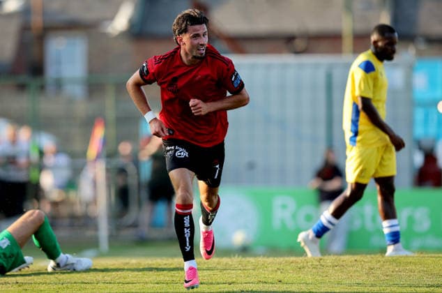 UEFA Europa Conference League First Qualifying Round First Leg, Dalymount Park, Dublin 9 7 2026 Bohemians vs St. Joseph s Bohs™ Connor Parsons celebrates scoring his side™s second goal of the game Connor Parsons celebrates scoring his side™s second goal 9 7 2026  Copyright: xx RB2_0616