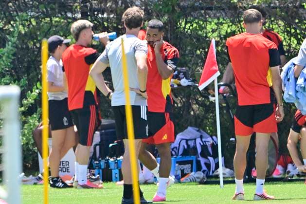 Belgian national football team - FIFA World Cup, WM, Weltmeisterschaft, Fussball 2026 - media activities 09 07 2026 LOS ANGELES, UNITED STATES OF AMERICA - JULY 09 : Tielemans Youri midfielder of Belgium pictured during a training session ahead of the FIFA World Cup 2026 quarter final match between Spain and Belgium on July 9, 2026 in Los Angeles, United States of America, 09 07 2026 Los Angeles United States of America  Copyright: xJanxDexMeuleneirx