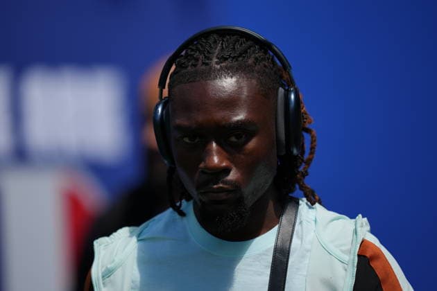 France v Morocco - FIFA World Cup, WM, Weltmeisterschaft, Fussball 2026 - Quarter Final FOXBOROUGH, UNITED STATES - JULY 09: France’s Manu Kone looks on ahead of the 2026 FIFA World Cup quarterfinal match between France and Morocco at Boston Stadium in Foxborough, Massachusetts, United States, on July 9, 2026. Jose Hernandez Anadolu Foxborough United States. Editorial use only. Please get in touch for any other usage.  Copyright: x2026xAnadoluxJosexHernandezx