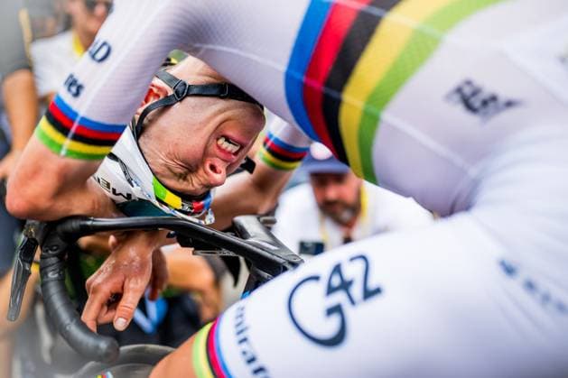 Slovenian Tadej Pogacar of UAE Team Emirates XRG celebrates after winning stage 6 of the 2026 Tour de France cycling race, a stage of 186 km from Pau to Gavarnie-Gedre, on Thursday 09 July 2026. The 113th edition of the Tour de France starts on Saturday 4 July in Barcelona, Spain, and will finish in Paris, France on the 26th of July. JASPERxJACOBS  x180800324x
