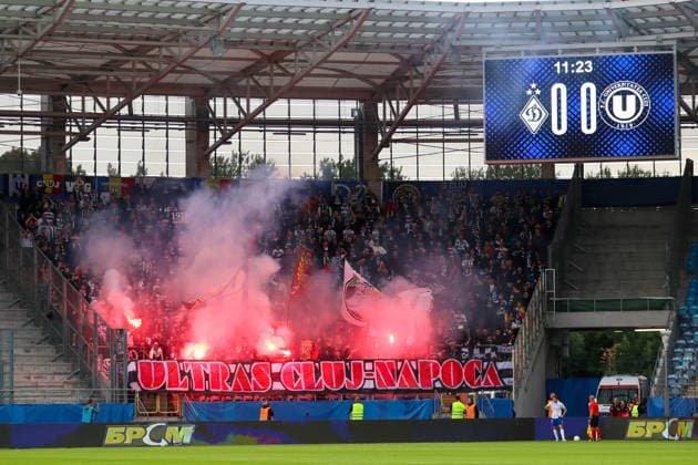 Lublin 09.07.2026. Pilka nozna Liga Europy UEFA kwalifikacje sezon 2026 2027 runda 1 8 mecz: Dynamo Kijow - Universitatea Cluj --- Football UEFA Europa League qualifications season 2026 2027 round 1 8 match: Dynamo Kyiv - Universitatea Cluj nz kibice Fot. Kacper Staniec NEWSPIX.PL --- newspix.pl POLAND OUT! 