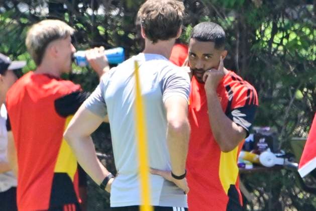 Belgian national football team - FIFA World Cup, WM, Weltmeisterschaft, Fussball 2026 - media activities 09 07 2026 LOS ANGELES, UNITED STATES OF AMERICA - JULY 09 : Tielemans Youri midfielder of Belgium pictured during a training session ahead of the FIFA World Cup 2026 quarter final match between Spain and Belgium on July 9, 2026 in Los Angeles, United States of America, 09 07 2026 Los Angeles United States of America  Copyright: xJanxDexMeuleneirx