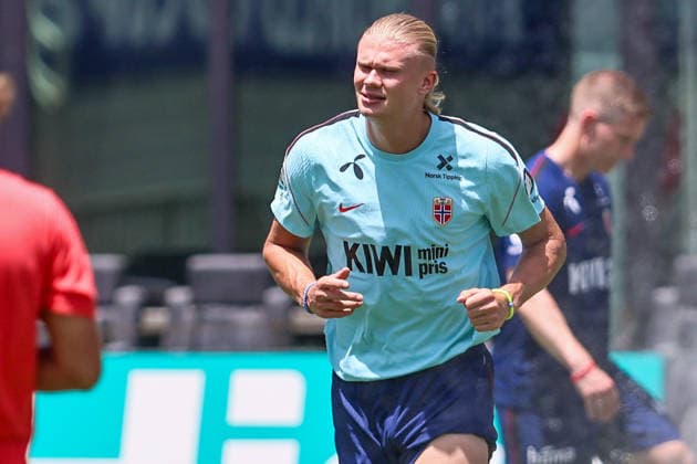 July 9, 2026, Fort Lauderdale, Florida, USA: Erling Haaland 9 of Norway attends a Norway soccer team training session prior to a World Cup 26 Quarter-Final match between Norway and England. Soccer 2026: World Cup 26 - Norway Training.  - ZUMAa257 20260709_zsp_a257_029 Copyright: xChrisxArjoonx