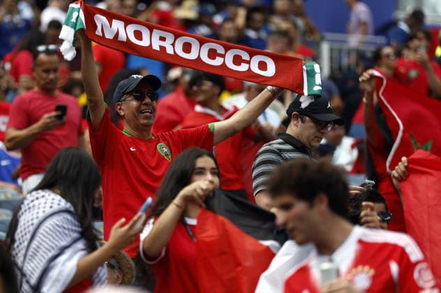 FIFA World Cup, WM, Weltmeisterschaft, Fussball 2026 quarterfinals - France vs Morocco Moroccan supporters ahead of the FIFA World Cup 2026 quarterfinals match France against Morocco, in Boston, USA, 09 July 2026. BOSTON United States  Copyright: xWILLxOLIVERx