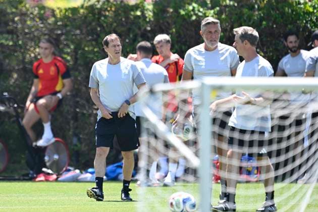 Belgian national football team - FIFA World Cup, WM, Weltmeisterschaft, Fussball 2026 - media activities 09 07 2026 LOS ANGELES, UNITED STATES OF AMERICA - JULY 09 : Garcia Rudi head coach of Belgium pictured during a training session at the LA Galaxy stadium ahead of the FIFA World Cup 2026 quarter final match between Spain and Belgium on July 9, 2026 in Los Angeles, United States of America, 09 07 2026 Los Angeles United States of America  Copyright: xNicoxVereeckenx