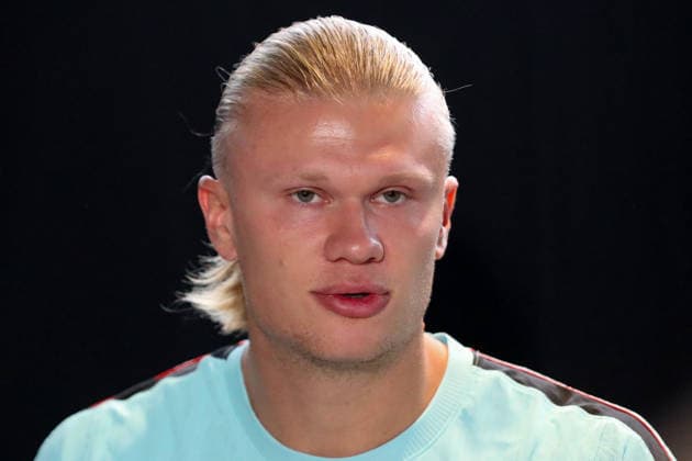 July 9, 2026, Fort Lauderdale, Florida, USA: Erling Haaland 9 of Norway talks to the media before a Norway soccer team training session prior to a World Cup 26 Quarter-Final match between Norway and England. Fort Lauderdale USA - ZUMAa257 20260709_zsp_a257_002 Copyright: xChrisxArjoonx