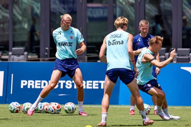 July 9, 2026, Fort Lauderdale, Florida, USA: Erling Haaland 9 of Norway attends a Norway soccer team training session prior to a World Cup 26 Quarter-Final match between Norway and England. Fort Lauderdale USA - ZUMAa257 20260709_zsp_a257_033 Copyright: xChrisxArjoonx