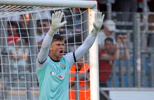 CFC vs 1. FC Union Berlin 09.07.2026 Chemnitz, eins Stadion- An der Gellertstrasse, Fussball, Regionalliga Nordost, , Testspiel , CFC, CFC vs 1. FC Union Berlin Torwart David Richter Chemnitz Sachsen BRD *** CFC vs. 1 FC Union Berlin, July 9, 2026, Chemnitz, eins Stadion on Gellertstrasse, Sports, Soccer, Northeast Regional League, , Friendly Match, CFC, CFC vs. 1 FC Union Berlin, Goalkeeper David Richter, Chemnitz, Saxony, Germany