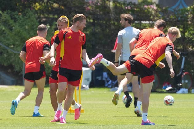 Belgian players train in Los Angeles, United States, 09 July 2026. Belgium national team, Nationalteam training session !ACHTUNG: NUR REDAKTIONELLE NUTZUNG!  Copyright: xOmarxAlonsox AMDEP8541 20260709-55020851673_1