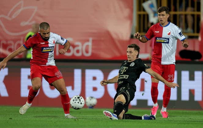 Vojvodina v Ferencvaros, UEFA Europa League first qualifying round, 1st leg, season 2026 2027 Novi Sad, Serbia. 9th July, 2026. Ferencvaros Marius Corbu during the UEFA Europa League first qualifying round first leg football match between Vojvodina and Ferencvaros on July 9. 2026. in Novi Sad, Serbia. Novi Sad Serbia Copyright: xPedjaxMilosavljevic STARSPORTx x