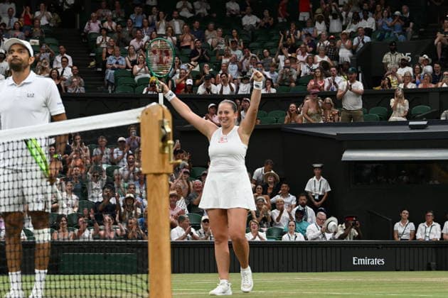 Tennis - Wimbledon 2026 - ITF - The Championships - 09 07 2026 - Tennis - Wimbledon 2026 - ITF - The Championships - 09 07 2026 - double mixte finale Ostapenko Arevalo contre Hunter Marc Polmans - Australie London  Copyright: xChryslenexCaillaud Psnewzx