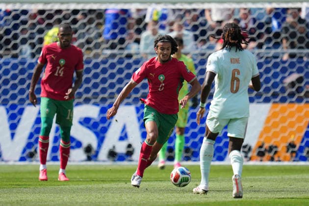 France v Morocco: Quarter Final - FIFA World Cup, WM, Weltmeisterschaft, Fussball 2026 Ayyoub Bouaddi of Morocco runs with the ball during the FIFA World Cup 2026 Quarter Final match between France and Morocco at Boston Stadium on July 9, 2026 in Foxborough, Massachusetts. Foxborough MA United States  Copyright: xJosexBretonx originalFilename:bretonhernandez-francevm260709_np1jI.jpg
