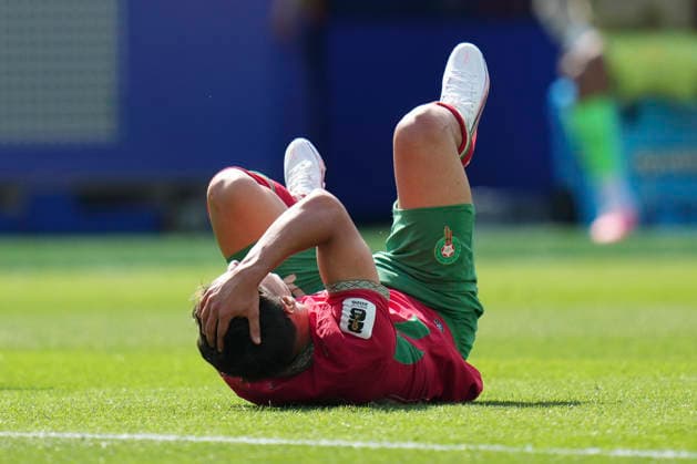 France v Morocco: Quarter Final - FIFA World Cup, WM, Weltmeisterschaft, Fussball 2026 Brahim Diaz of Morocco hurts during the FIFA World Cup 2026 Quarter Final match between France and Morocco at Boston Stadium on July 9, 2026 in Foxborough, Massachusetts. Foxborough MA United States  Copyright: xJosexBretonx originalFilename:bretonhernandez-francevm260709_np1Rg.jpg