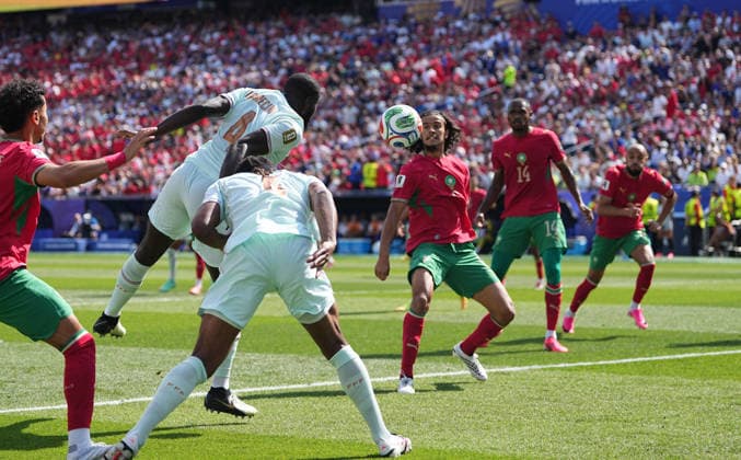 Dayot Upamecano (France) during France and Morocco, Quarter final FIFA World Cup, WM, Weltmeisterschaft, Fussball 2026, Boston Stadium, Boston, USA on July 9, 2026. Thor Wegner DeFodi Images. (Photo by DeFodi Images) - *** Dayot Upamecano of France during the quarterfinal match between France and Morocco at the 2026 FIFA World Cup, Boston Stadium, Boston, USA, on July 9, 2026. Photo by DeFodi Images (Thor Wegner)