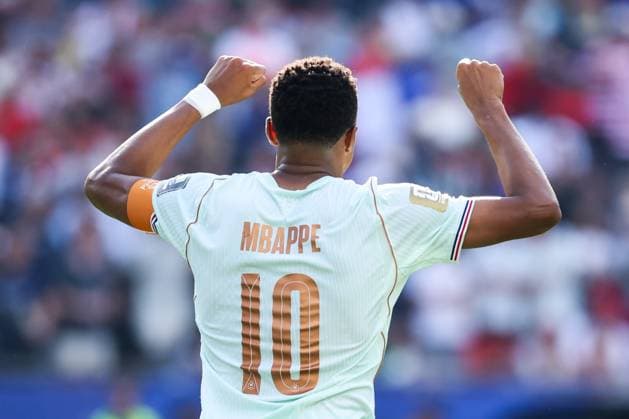 RECORD DATE NOT STATED FIFA World Cup, WM, Weltmeisterschaft, Fussball 2026 - Quarterfinals - France v Morocco Kylian Mbappe player of France celebrates his goal during the FIFA World Cup quarterfinal match between France and Morocco, at Boston Stadium, in Foxborough, United States, on Thursday, July 09, 2026.(Foto: William Volcov Brazil Photo Press IMAGO) Sports Foxborough MA United States Copyright: xWILLIAMxVOLCOVx