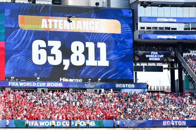RECORD DATE NOT STATED FIFA World Cup, WM, Weltmeisterschaft, Fussball 2026 - Quarterfinals - France v Morocco More than 60,000 fans attend the FIFA World Cup quarterfinal match between France and Morocco, at Boston Stadium, in Foxborough, United States, on Thursday, July 09, 2026.(Foto: Vanessa Carvalho Brazil Photo Press IMAGO) Sports Copyright: xVanessaxCarvalhox