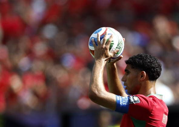 FIFA World Cup, WM, Weltmeisterschaft, Fussball 2026 quarterfinals - France vs Morocco epaselect Achraf Hakimi of Morocco during the FIFA World Cup 2026 quarterfinals match France against Morocco, in Boston, USA, 09 July 2026. BOSTON United States  Copyright: xWILLxOLIVERx