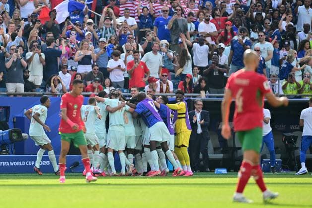 Boston Stadium, Boston (MA), 09 07 2026 - SPORTS WORLD CUP: FRANCE vs. MOROCCO - Goal by France player Ousmane Dembele - Match between FRANCE and MOROCCO, valid for the Quarter-finals of the 2026 FIFA World Cup, WM, Weltmeisterschaft, Fussball held at Boston Stadium, in Boston, on the afternoon of Thursday, July 9 (Photo: Eduardo Carmim Photo Premium SPP) 30930 (Eduardo Carmim SPP)  Copyright: xEduardoxCarmimx xSPPx spp-en-EdCa-eduardo_carmim_photo_premium_493525