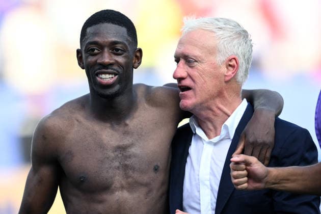 Mg Foxborough (Stati Uniti) 09 07 2026 - Mondiali di Calcio 2026 Francia-Marocco foto Matteo Gribaudi Image nella foto: Ousmane Dembele™-Didier Deschamps 