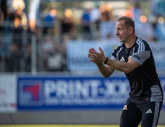 Fußball, Herren, Saison 2026 2027, Testspiel, Chemnitzer FC - 1. FC Union Berlin (1:1), Trainer Mauro Lustrinelli (1. FC Union Berlin), 09.07. 2026, *** Soccer, Men s, 2026–2027 Season, Friendly Match, Chemnitzer FC 1–1 FC Union Berlin, Coach Mauro Lustrinelli, FC Union Berlin, July 9, 2026, Copyright: xMatthiasxKochx