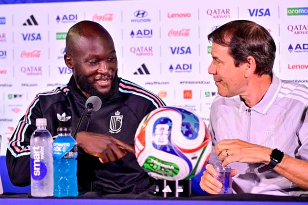 Belgian national football team - FIFA World Cup, WM, Weltmeisterschaft, Fussball 2026 - media activities 09 07 2026 LOS ANGELES, UNITED STATES OF AMERICA - JULY 09 : Garcia Rudi head coach of Belgium and Lukaku Romelu forward of Belgium pictured during a press conference, PK, Pressekonferenz of the Belgian national football team during the FIFA World Cup 2026 on July 9, 2026 in Los Angeles, United States of America, 09 07 2026 Los Angeles United States of America  Copyright: xJanxDexMeuleneirx