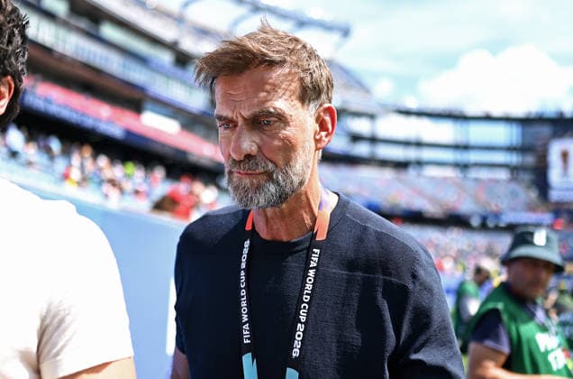 Fussball, Länderspiel, Herren, FIFA World Cup, WM, Weltmeisterschaft, Fussball 2026, Fussball-Weltmeisterschaft, USA, Achtelfinale, Gilette Stadium Boston: Frankreich - Marokko 2:0; Magenta TV Experte Jürgen Klopp. Einzelbild, Portraits, Porträt. *** Soccer, International Match, Men s, 2026 FIFA World Cup, Soccer World Cup, USA, Round of 16, Gilette Stadium, Boston, France vs. Morocco 2–0, Magenta TV expert Jürgen Klopp, stills, portraits, portrait
