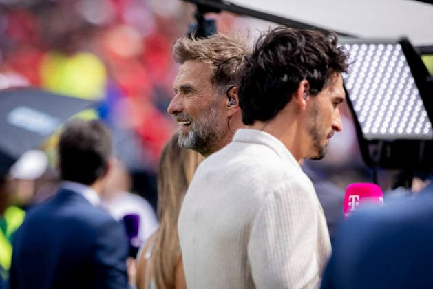 Boston, USA 09th Jul 2026. Mats Hummels und Jürgen Klopp France - Morocco World Cup Frankreich - Marokko 09.07.2026 *** Boston, USA, July 9, 2026 Mats Hummels and Jürgen Klopp France Morocco World Cup France Morocco July 9, 2026