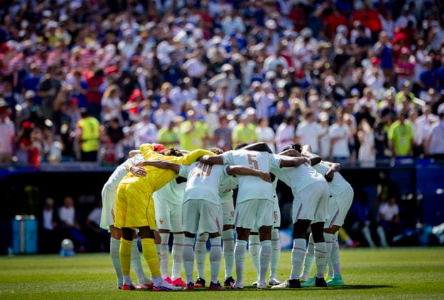 Boston, USA 09th Jul 2026. Team France France - Morocco World Cup Frankreich - Marokko 09.07.2026 *** Boston, USA, July 9, 2026 Team France France Morocco World Cup France Morocco July 9, 2026