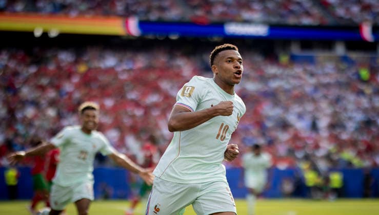 Boston, USA 09th Jul 2026. Goal celebration Kylian Mbappe (FRA) France - Morocco World Cup Frankreich - Marokko 09.07.2026 *** Boston, USA, July 9, 2026 Goal celebration Kylian Mbappé FRA France Morocco World Cup France Morocco July 9, 2026