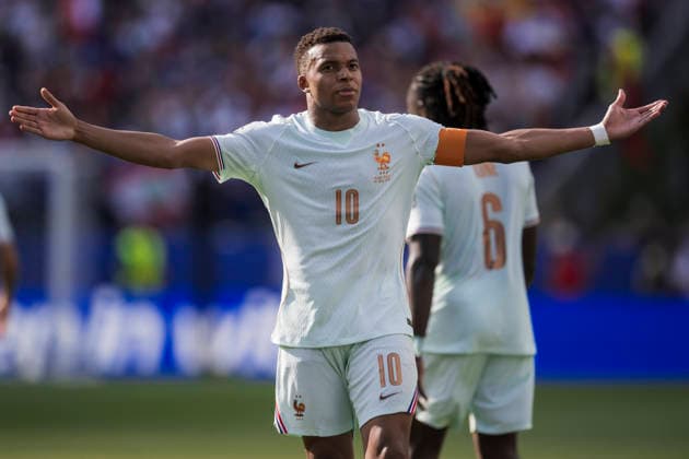France v Morocco - FIFA World Cup, WM, Weltmeisterschaft, Fussball 2026 Kylian Mbappe of France celebrates after scoring the opening goal during the FIFA World Cup 2026 quarter final football match between France and Morocco. France won 2-0 over Morocco. Foxborough United States Copyright: xNicolòxCampox