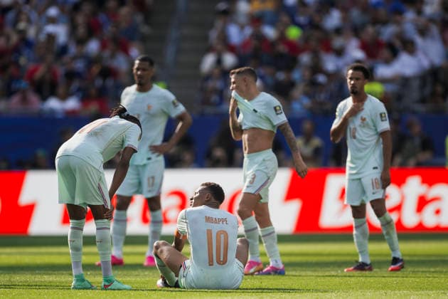 France v Morocco - FIFA World Cup, WM, Weltmeisterschaft, Fussball 2026 Kylian Mbappe of France reacts during the FIFA World Cup 2026 quarter final football match between France and Morocco. France won 2-0 over Morocco. Foxborough United States Copyright: xNicolòxCampox